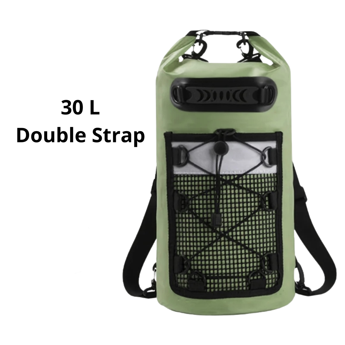 30L Green Waterproof Dry Bag Backpack – PVC Kayak & Outdoor Storage Bag