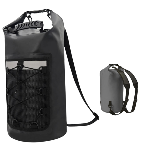40L Black Waterproof Dry Bag Backpack – PVC Swimming & Kayaking Storage Bag