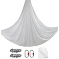 Aerial Yoga Hammock Set with 5m Fabric, Carabiners and Daisy Chain for Home Gym and Pilates Training