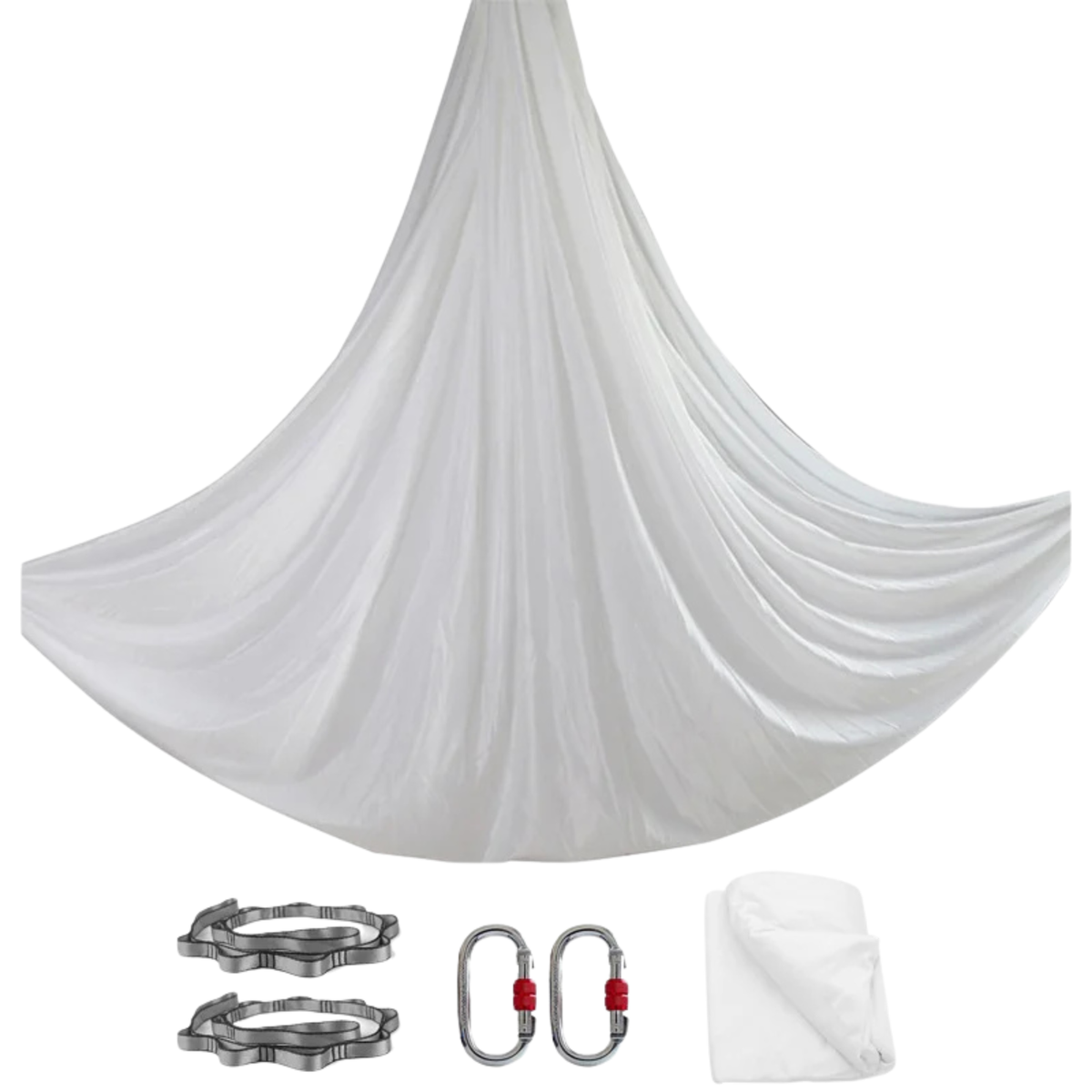 Aerial Yoga Hammock Set with 5m Fabric, Carabiners and Daisy Chain for Home Gym and Pilates Training