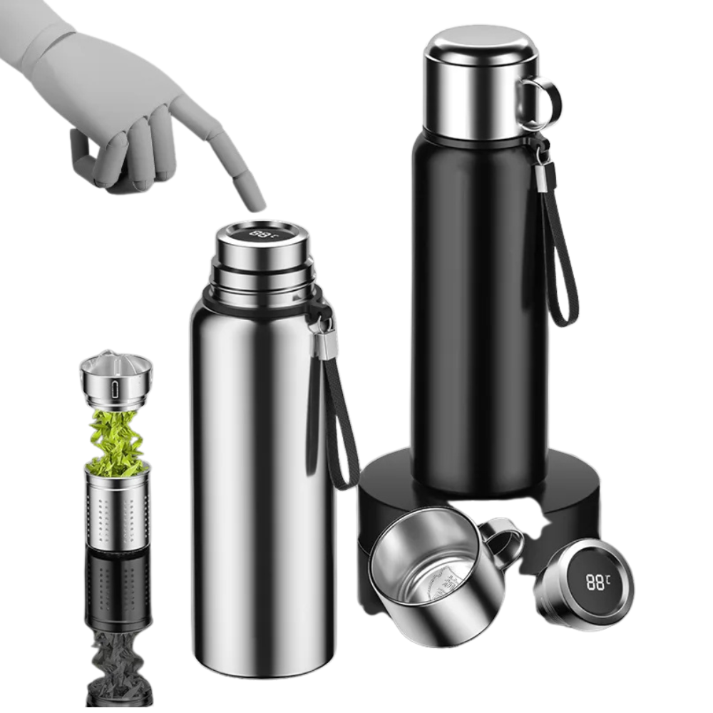 1200 mL Smart Thermos Bottle with Temperature Display – Keep Hot & Cold, Outdoor Sport Water Bottle