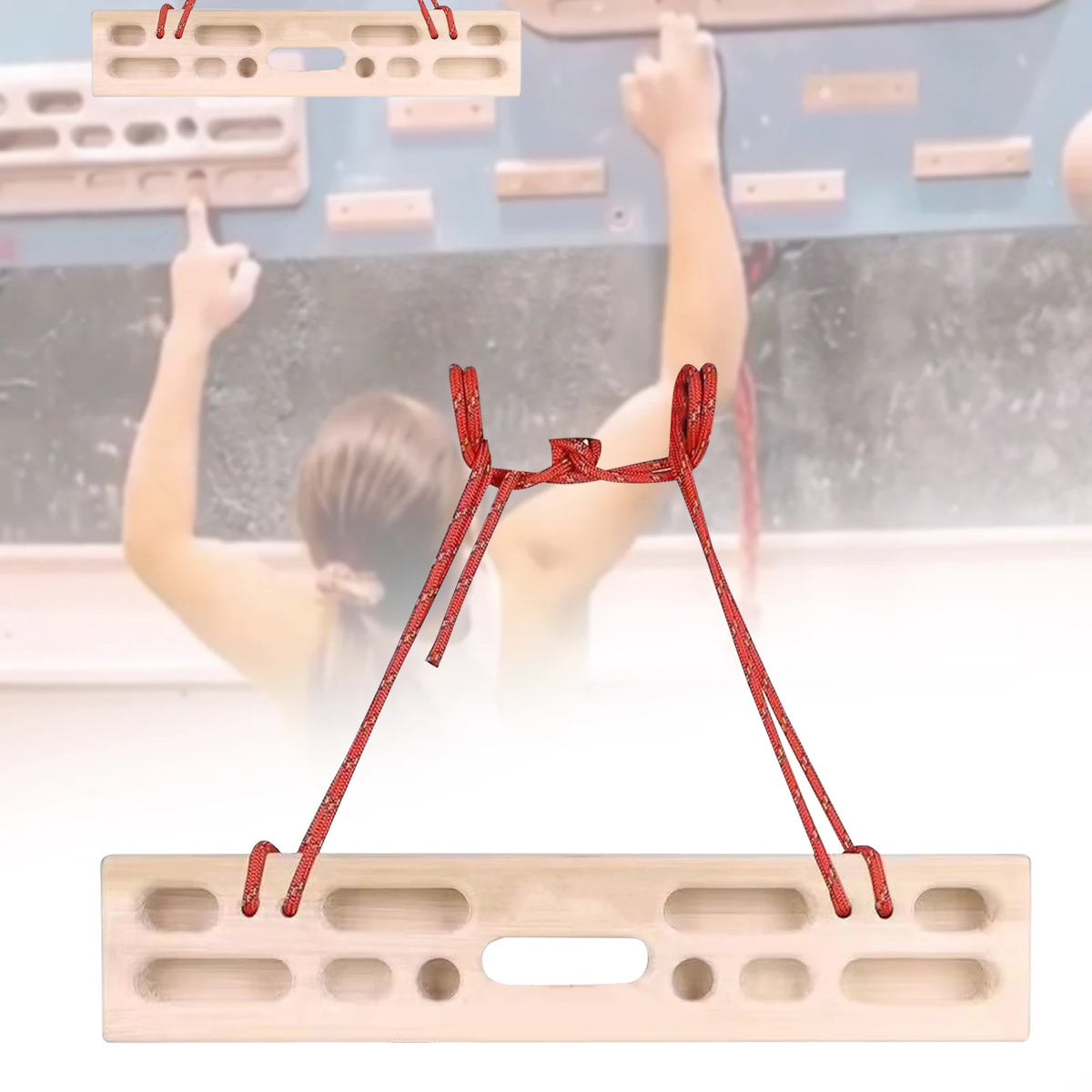 Wooden Climbing Fingerboard – Hang Board for Grip & Upper Body Training