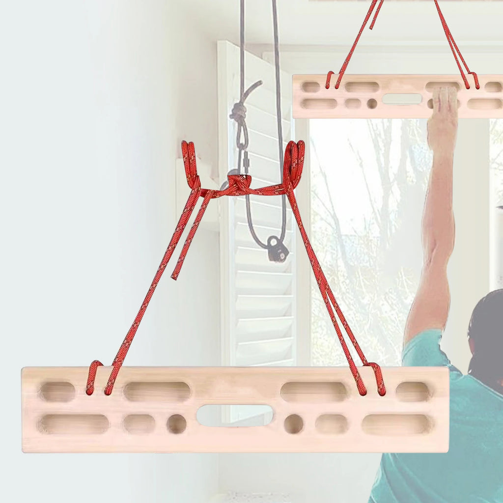 Wooden Climbing Fingerboard – Hang Board for Grip & Upper Body Training