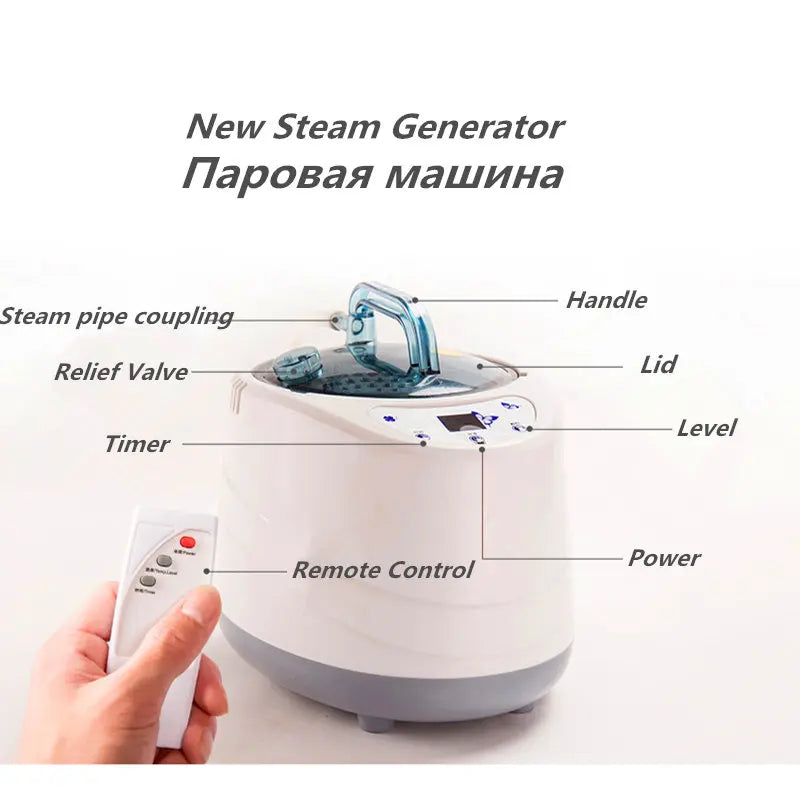 Portable Home Steam Sauna Box with 4L Water Tank and 2000W Power