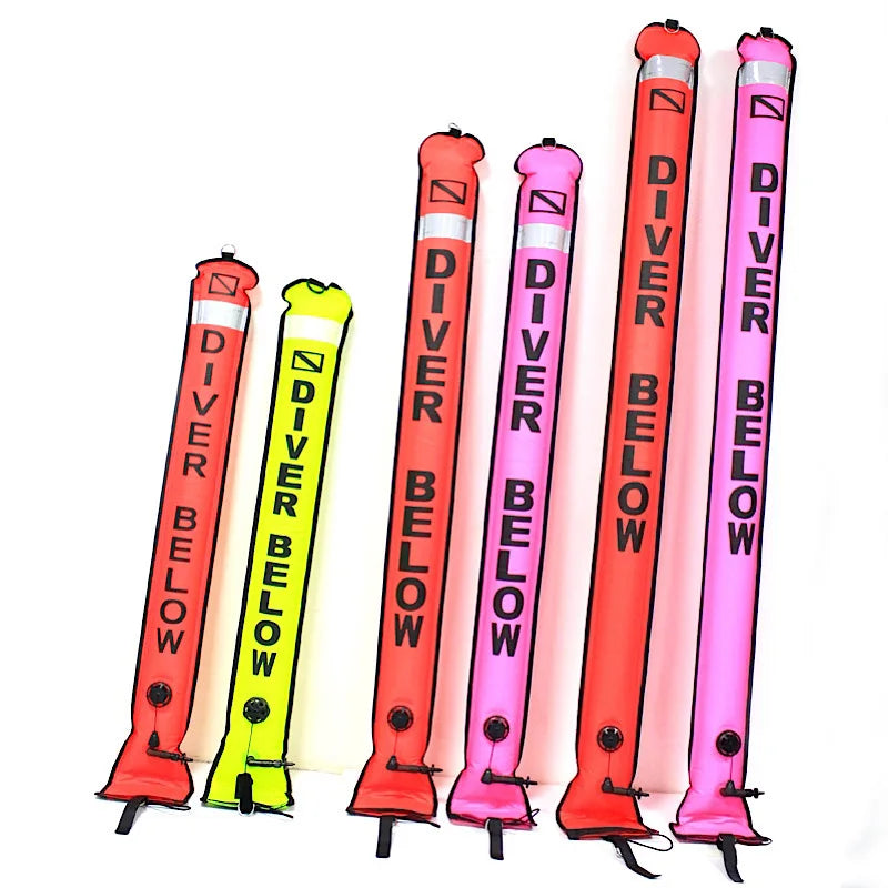 Inflatable Scuba Surface Marker Buoy (1.5 m) – High-Visibility Dive Signal Tube