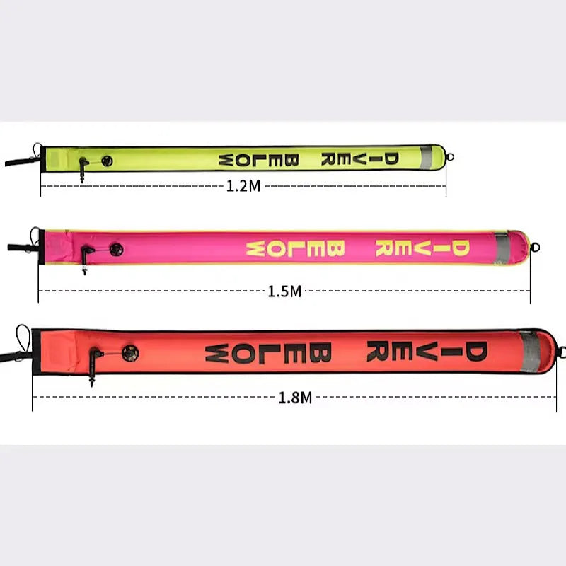 Inflatable Scuba Surface Marker Buoy (1.5 m) – High-Visibility Dive Signal Tube