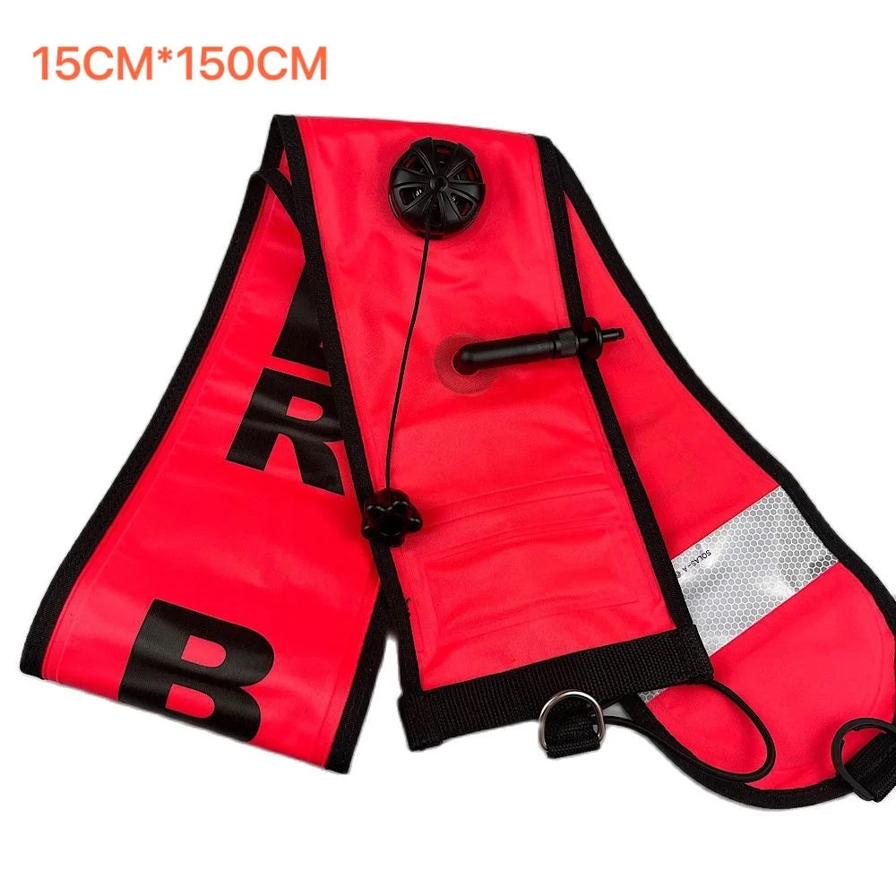 Inflatable Scuba Surface Marker Buoy (1.5 m) – High-Visibility Dive Signal Tube