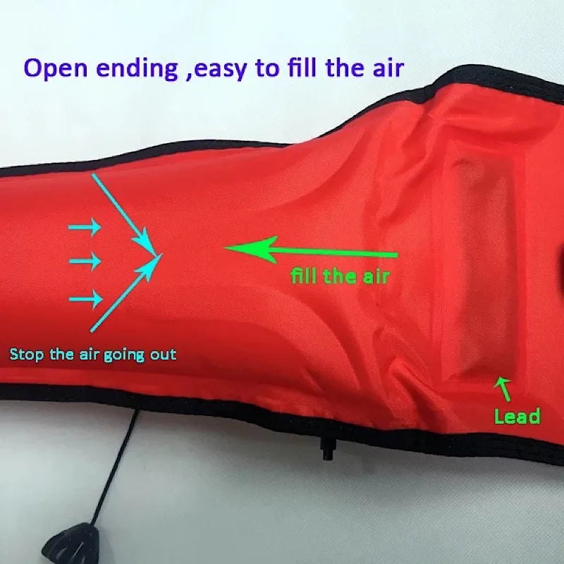 Inflatable Scuba Surface Marker Buoy (1.5 m) – High-Visibility Dive Signal Tube