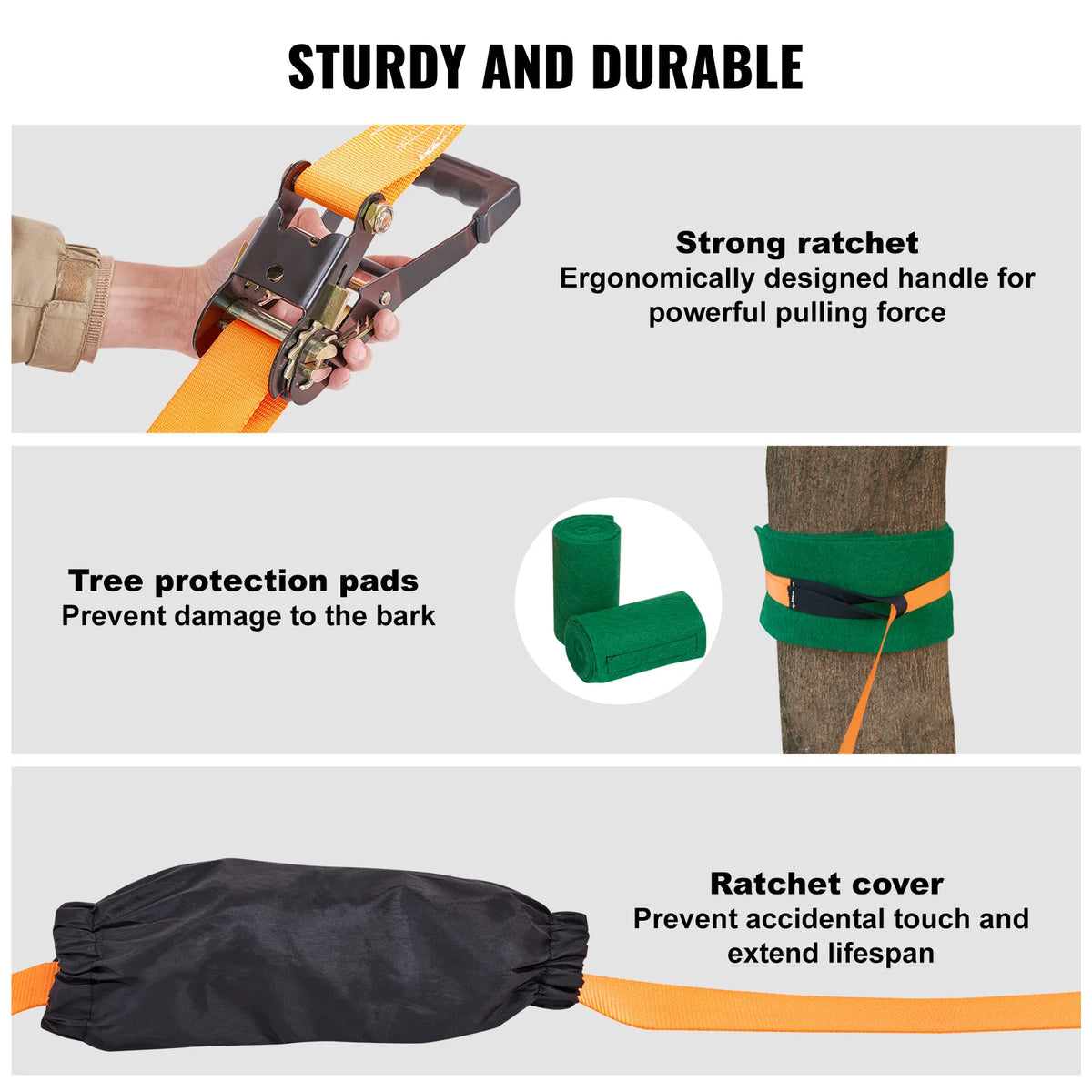 Slackline Kit with Training Line Backyard Balance Training Set for Kids & Adults