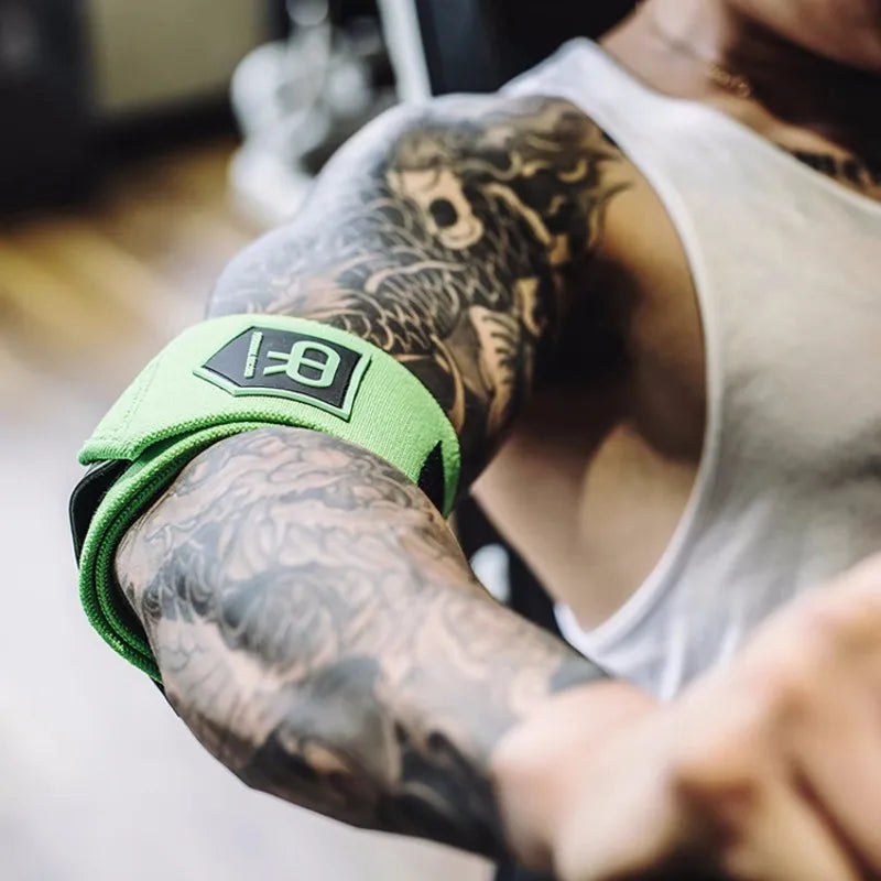 Elbow Support Wraps – 2-Pack 90 cm Elastic Compression Straps for Weight Lifting & Powerlifting