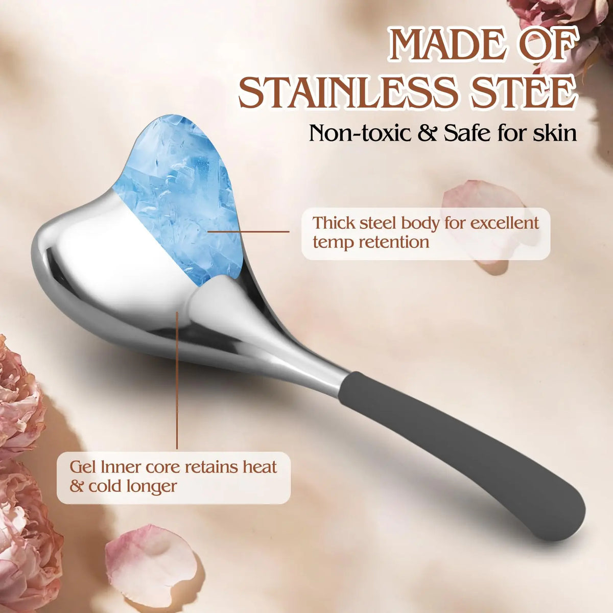 Stainless Steel Gua Sha Therapy Massage Tools – Facial, Eye & Body Muscle Relief Scraping Set