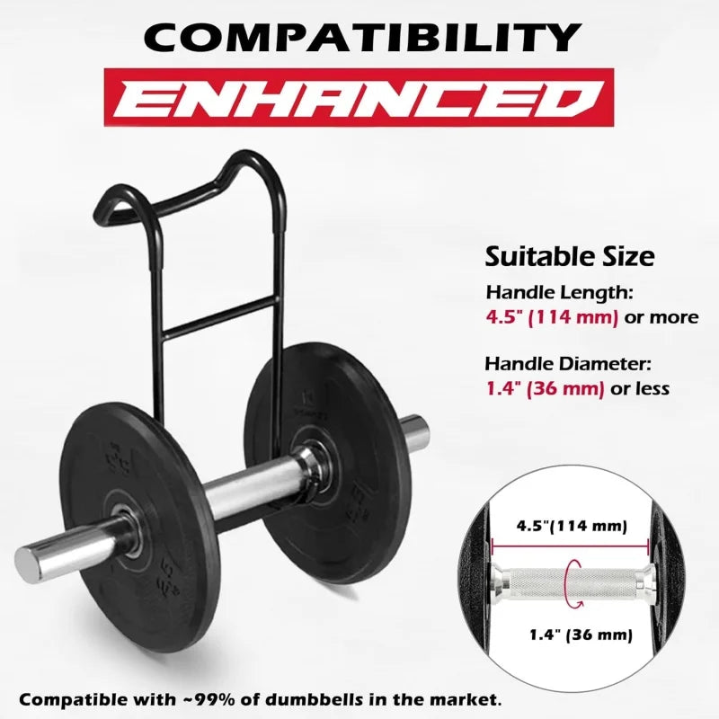 Dumbbell Spotter Hooks – 2-Pack Heavy Duty 250LB Load for Bench Press & Shoulder Workouts