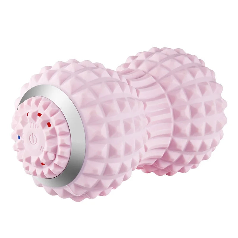 Electric Vibrating Peanut Massage Ball Foam Roller – USB Rechargeable 4-Speed Fitness Massager