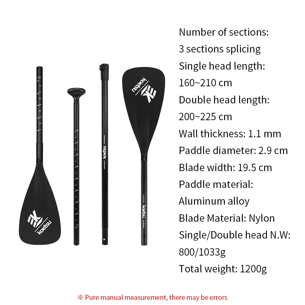 2-in-1 Aluminum SUP & Kayak Paddle with Nylon Blade – Adjustable and Lightweight