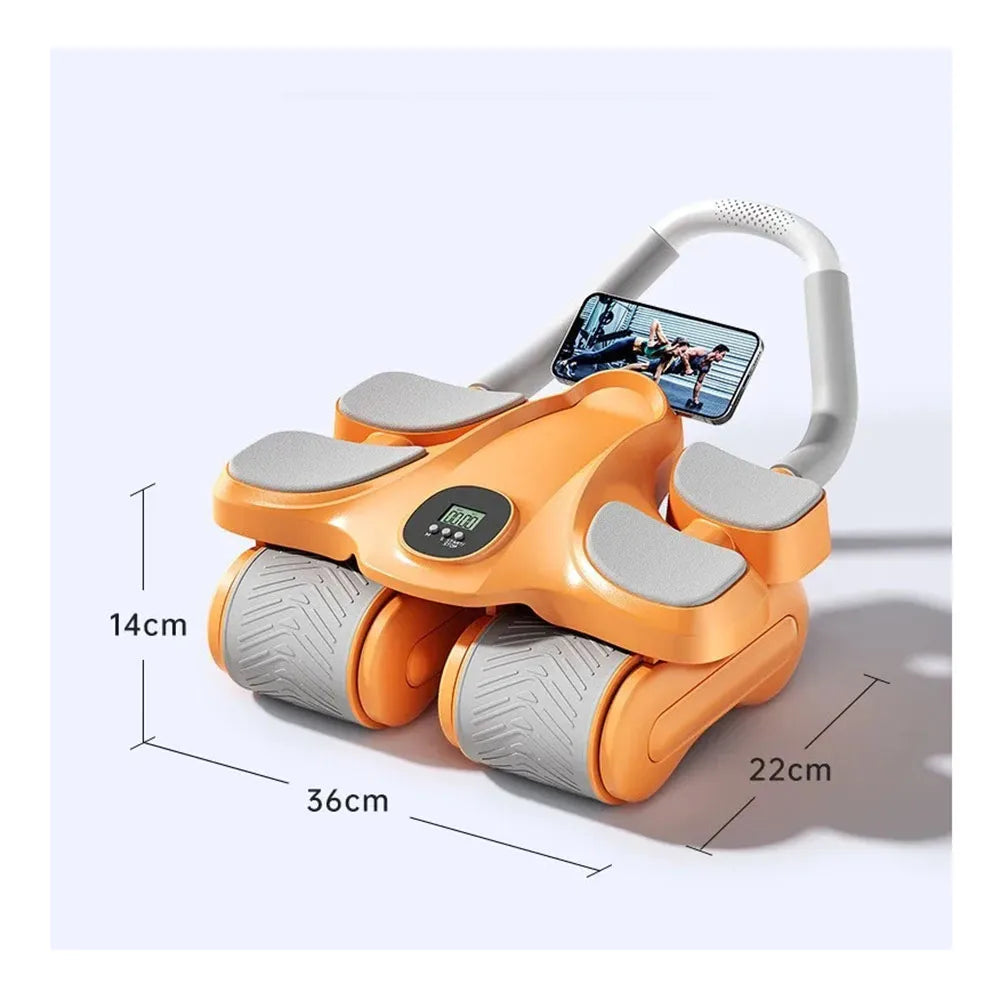 Four-Wheel Ab Roller Manual Core Workout Fitness Wheel for Home Exercise