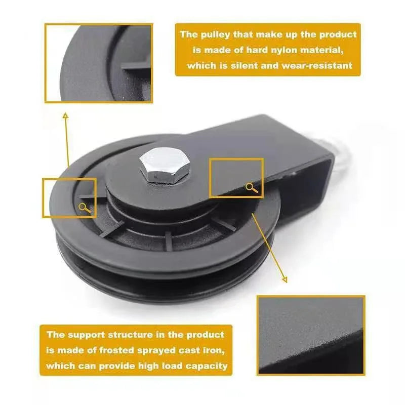 Heavy Duty Stainless Steel Fitness Pulley System – Home Gym Strength Training Equipment