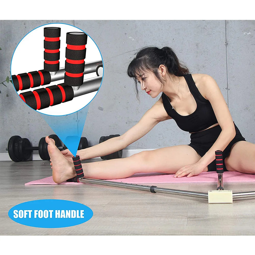 3 Bar Adjustable Leg Stretcher – Stainless Steel Split Stretching Machine with 6 Hole Adjustment