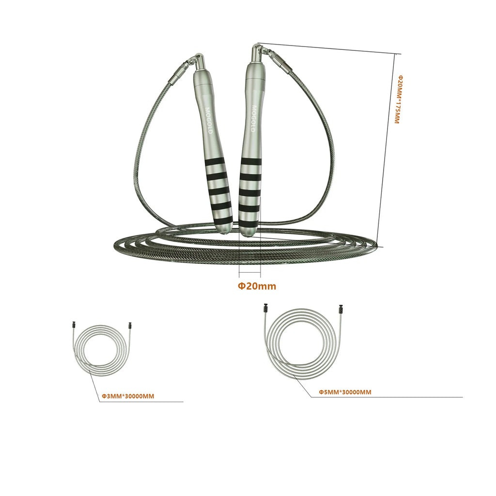 Steel Wire Speed Jump Rope – Adjustable Cross Training Fitness Skipping Rope