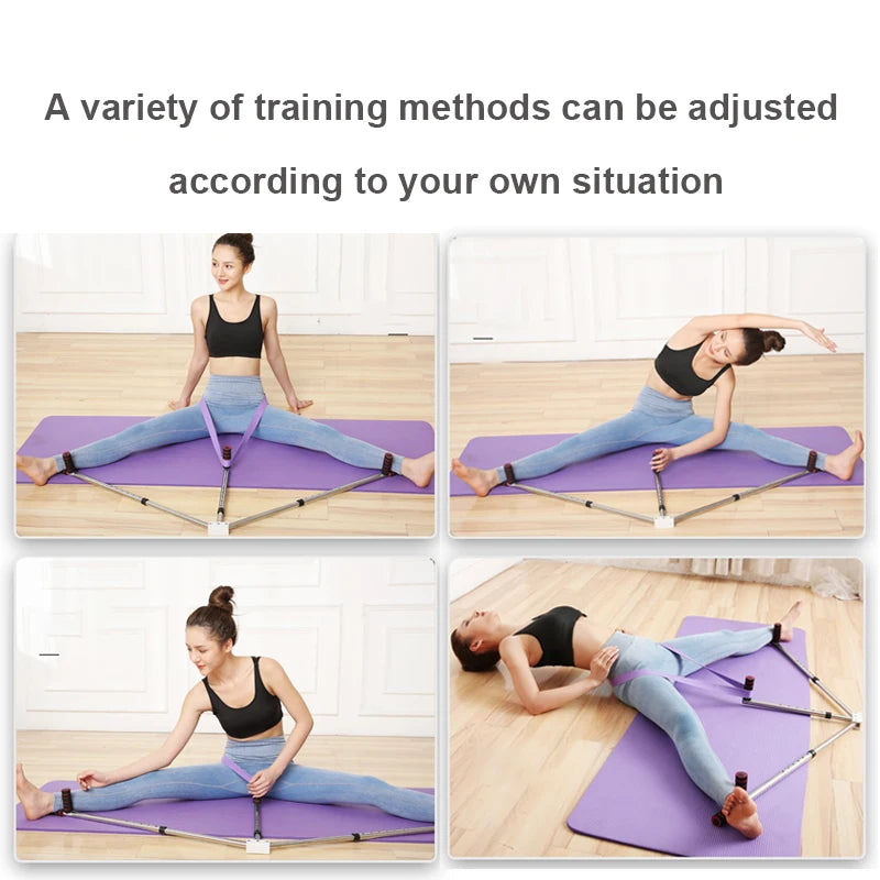 3 Bar Adjustable Leg Stretcher – Stainless Steel Split Stretching Machine with 9 Hole Adjustment
