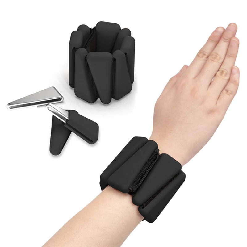 Adjustable Wrist & Ankle Weights (2–4lbs Pair) – Silicone Strength Training Bracelets