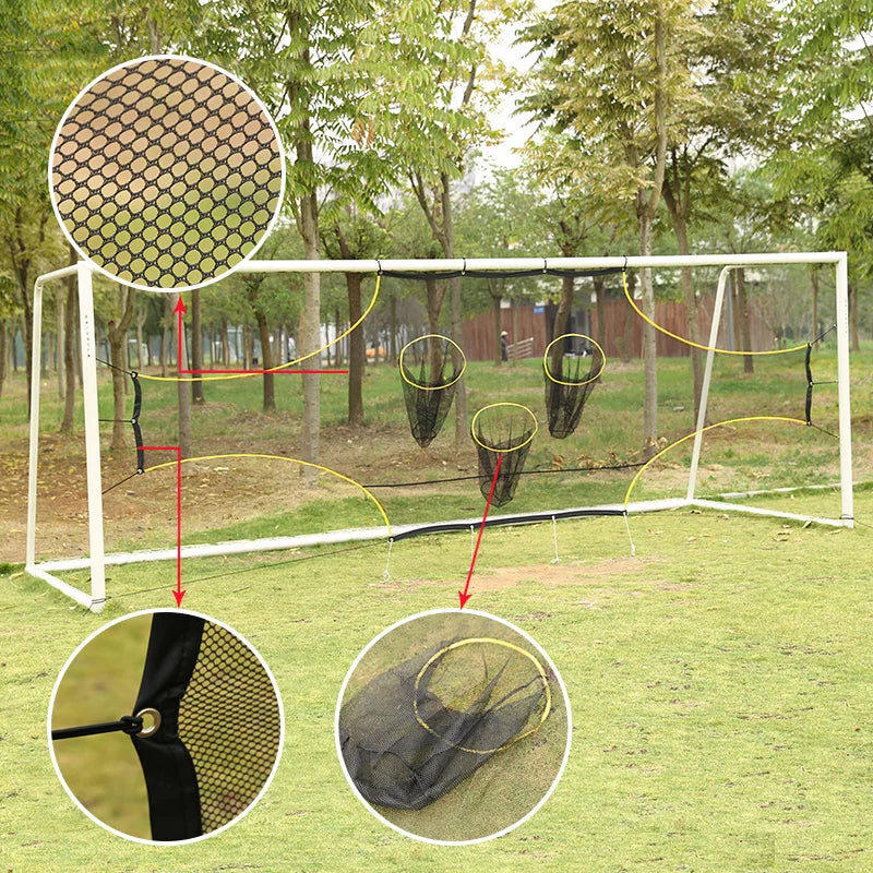 3-Hole Soccer Goal Target Net – Multi-Target Shooting Accuracy Training Tool