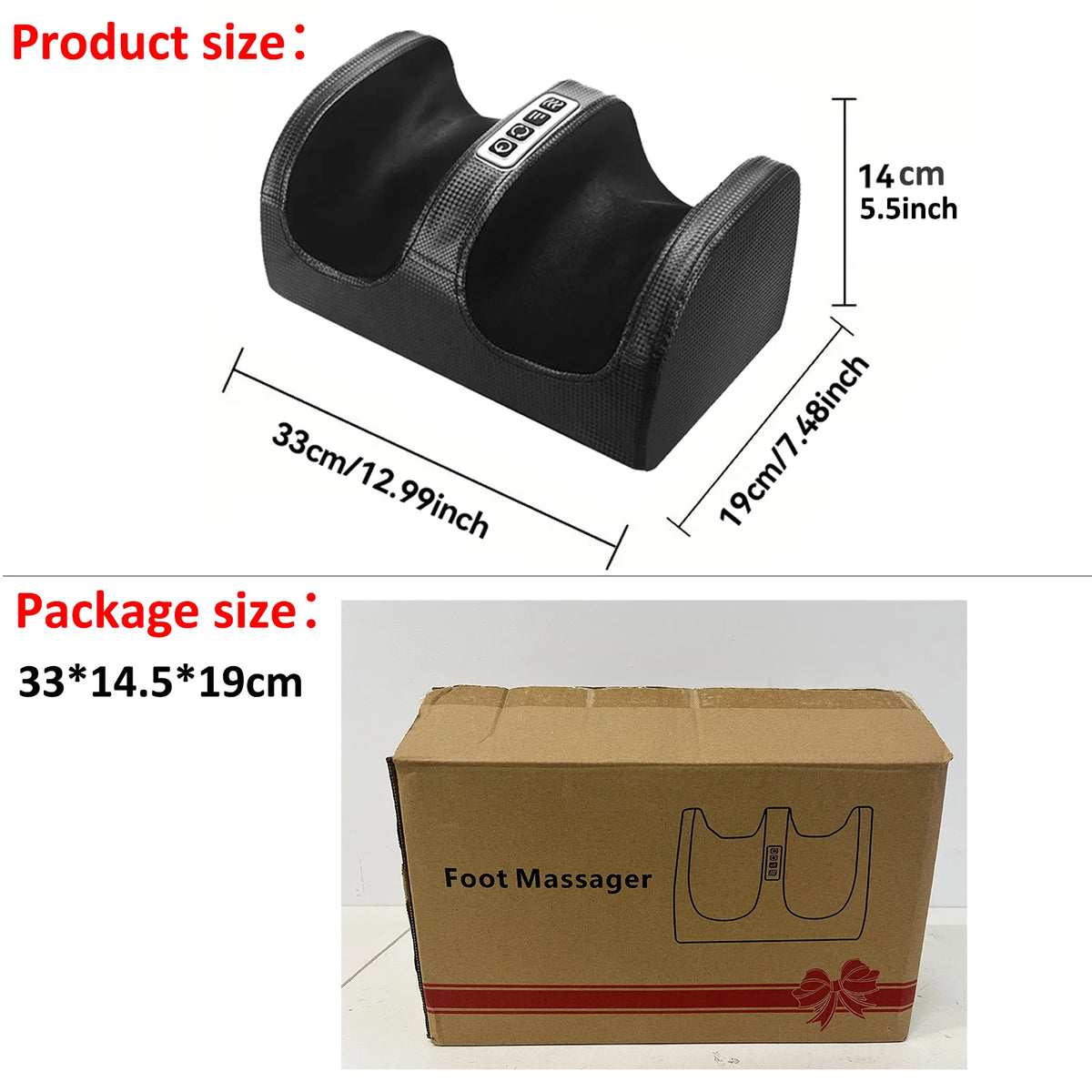 Electric Foot Massager with Shiatsu Kneading for Deep Muscle Relief