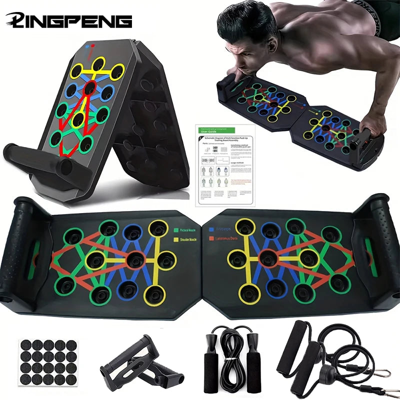 Foldable Push-Up Training Board with Non-Slip Handles