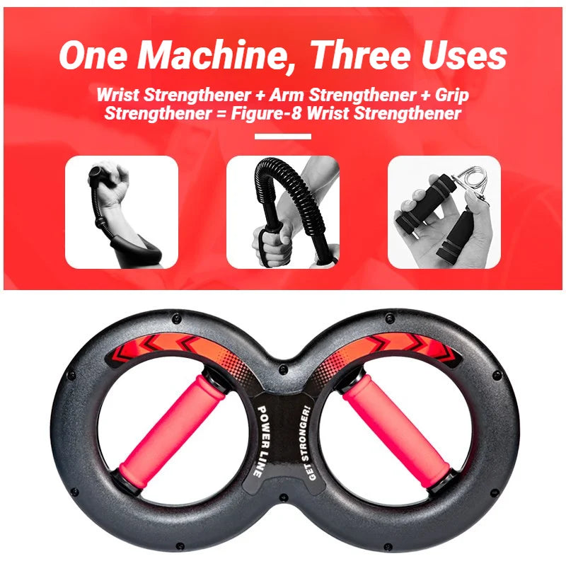 8-Shape Hand Grip Strength Trainer – Forearm & Wrist Spring Exerciser