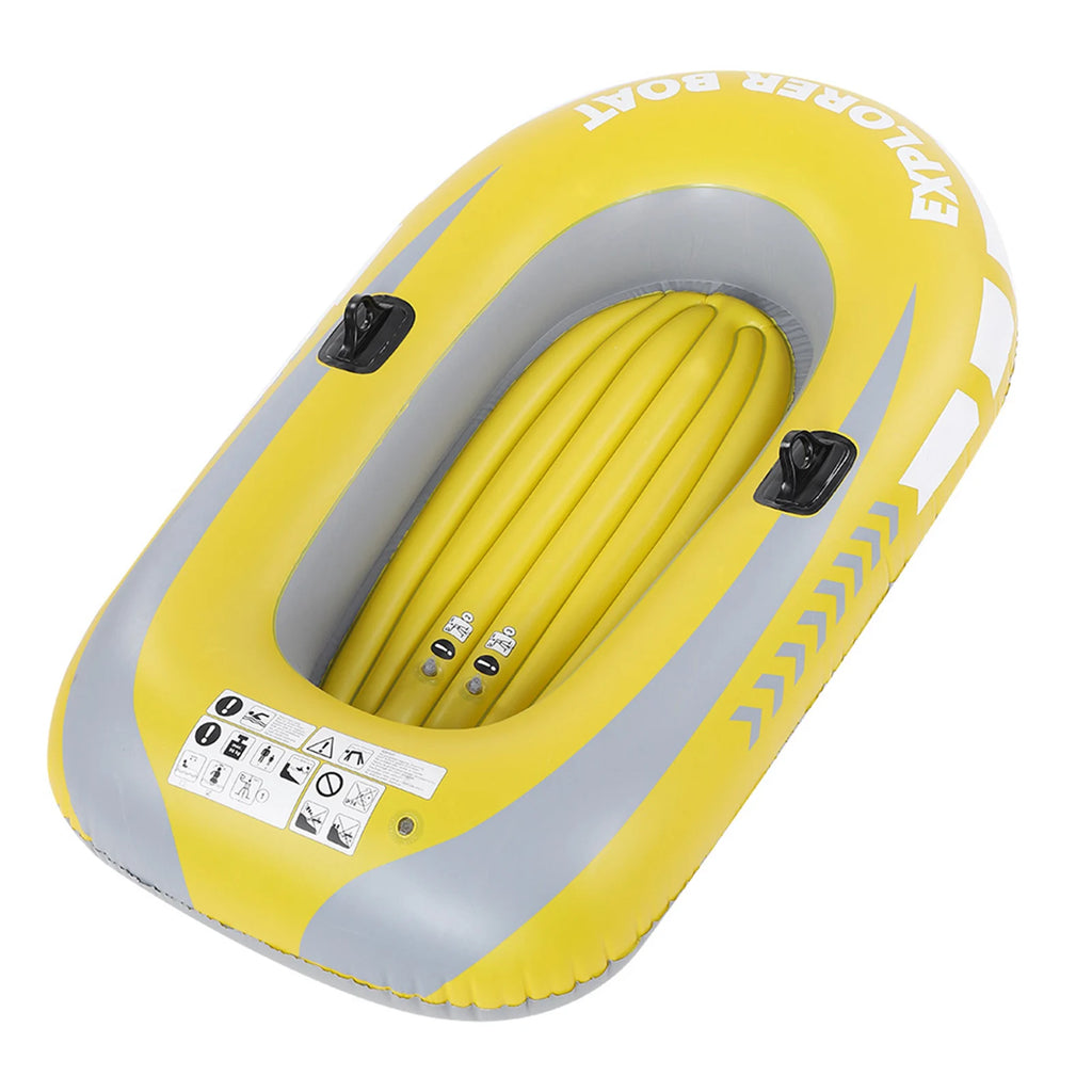 Inflatable PVC Kayak Canoe for 2 Persons – Lightweight Rowing Boat for Fishing & Drifting
