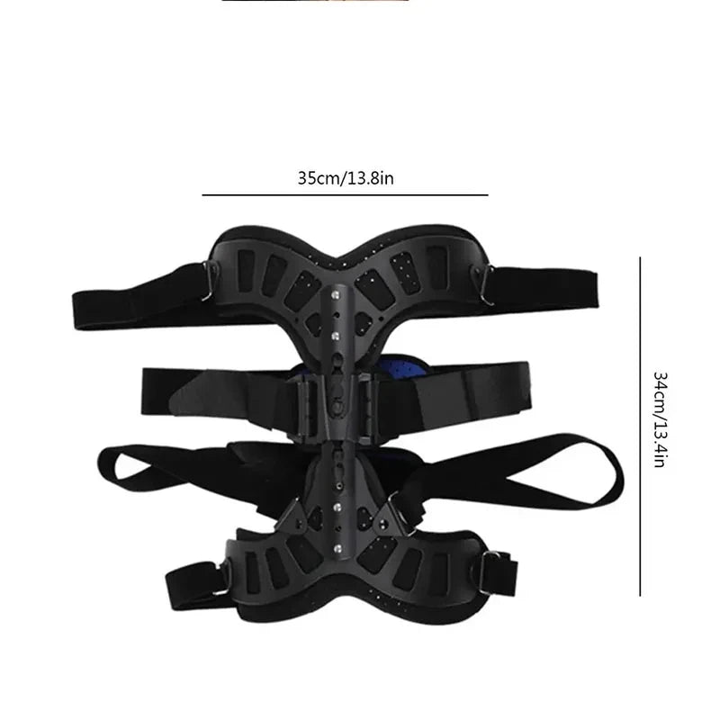 Adjustable Back Support Brace – Aluminium Alloy Posture Support Strap