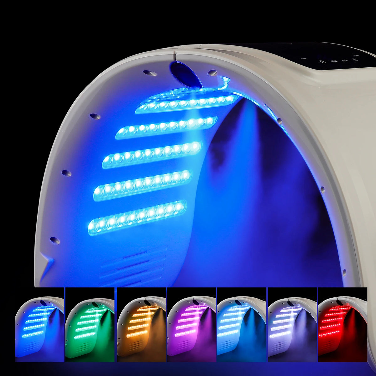 7-Color LED Photon Face & Body Mask with Nano Spray – Skin Moisturizing Rejuvenation Device