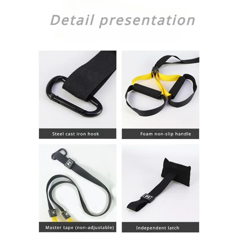 Adjustable Suspension Training Belt – Full Body Resistance Rope for Yoga & Fitness Workouts