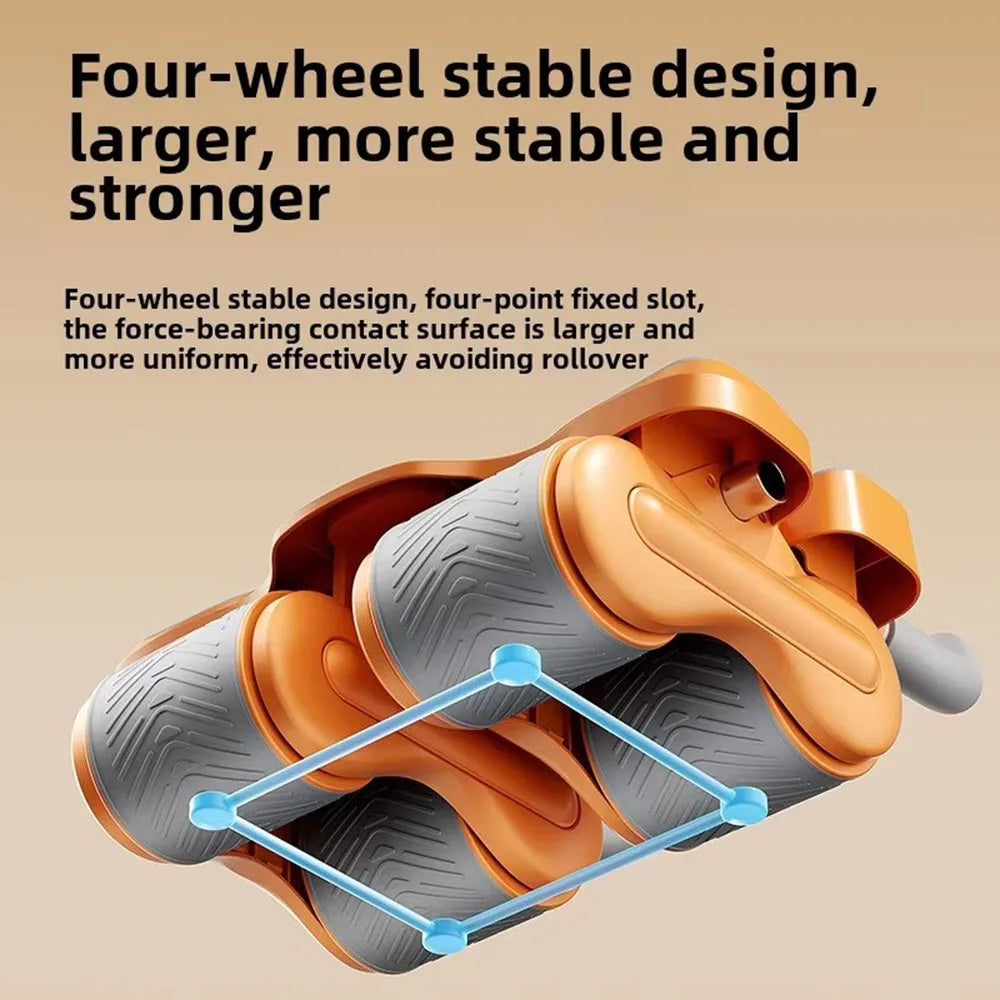 Four-Wheel Ab Roller Manual Core Workout Fitness Wheel for Home Exercise