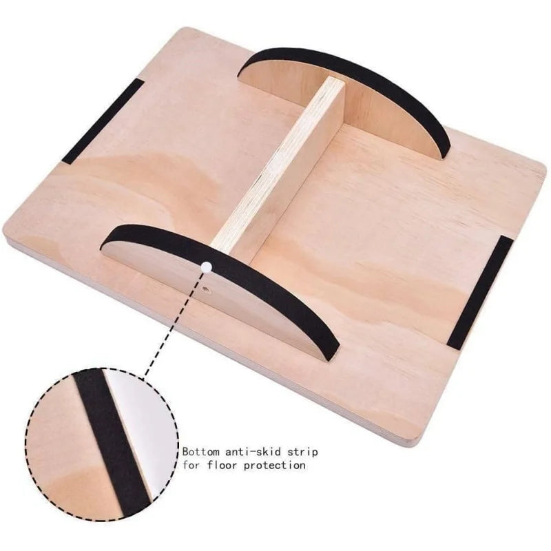 Wooden Balance Board – Anti-Slip Core Strength & Stability Trainer for Home & Office