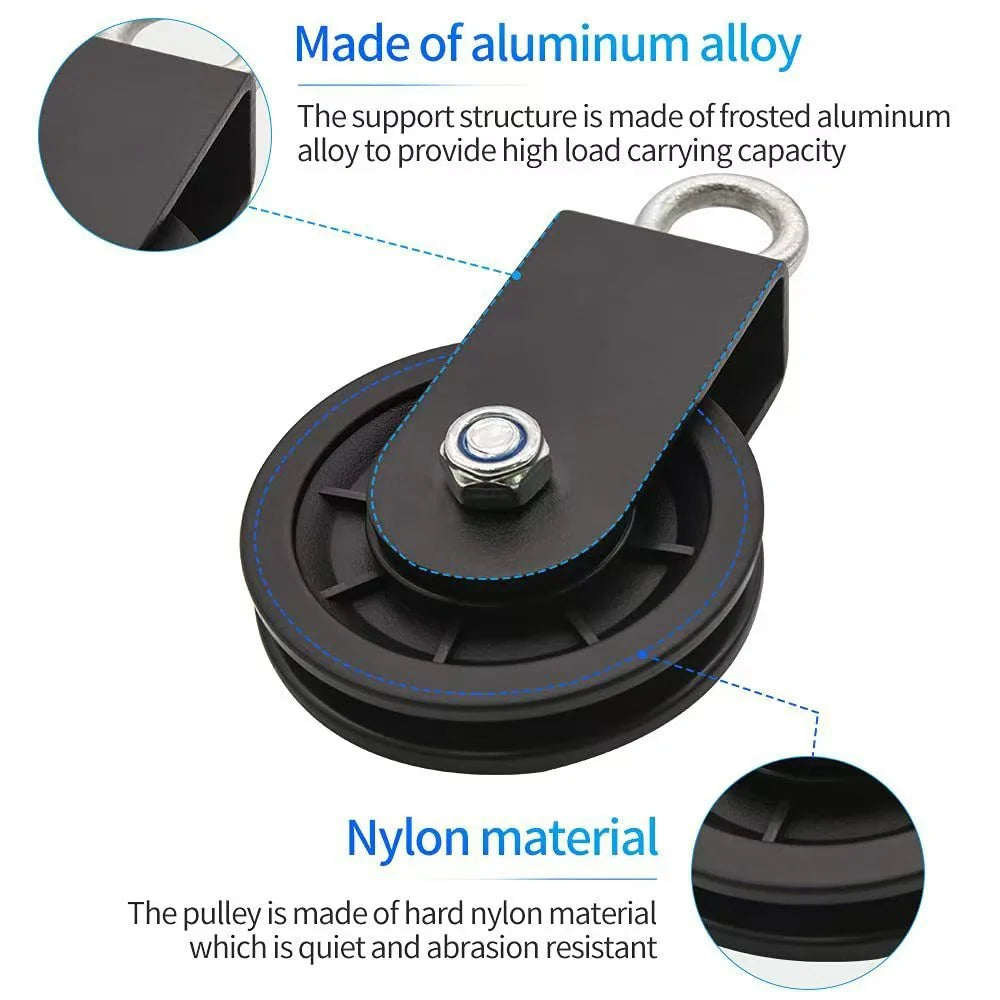 Heavy Duty Stainless Steel Fitness Pulley System – Home Gym Strength Training Equipment