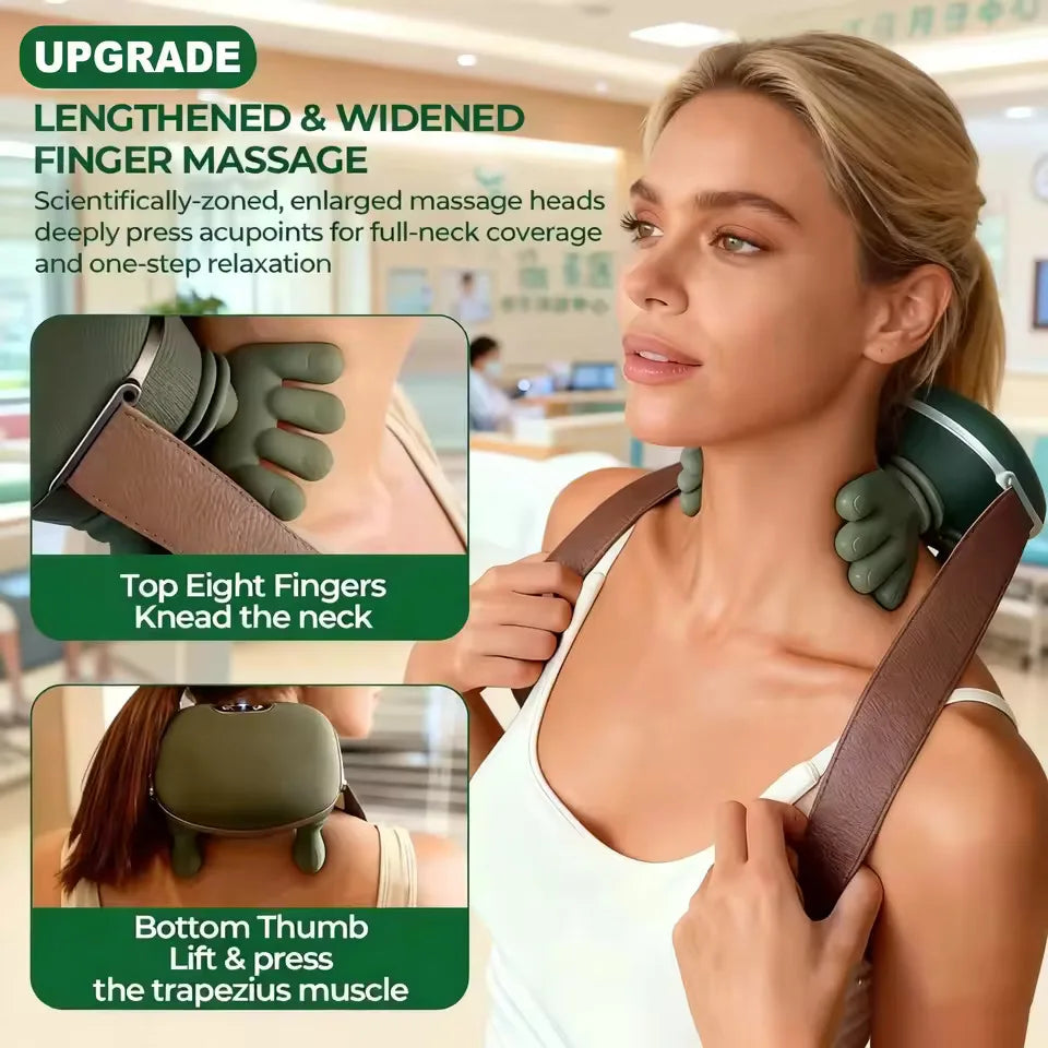 Electric Neck & Shoulder Massager – Wireless Back & Shoulder Kneading Massage Shawl for Pain Relief