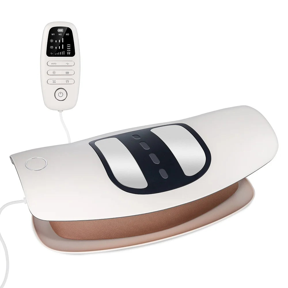 Electric Lumbar Traction Massager – Adjustable Vibration Waist Support Back Massage Device