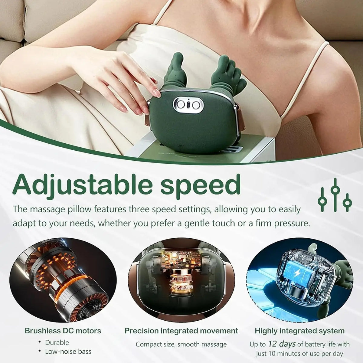 Electric Neck & Shoulder Massager – Wireless Back & Shoulder Kneading Massage Shawl for Pain Relief