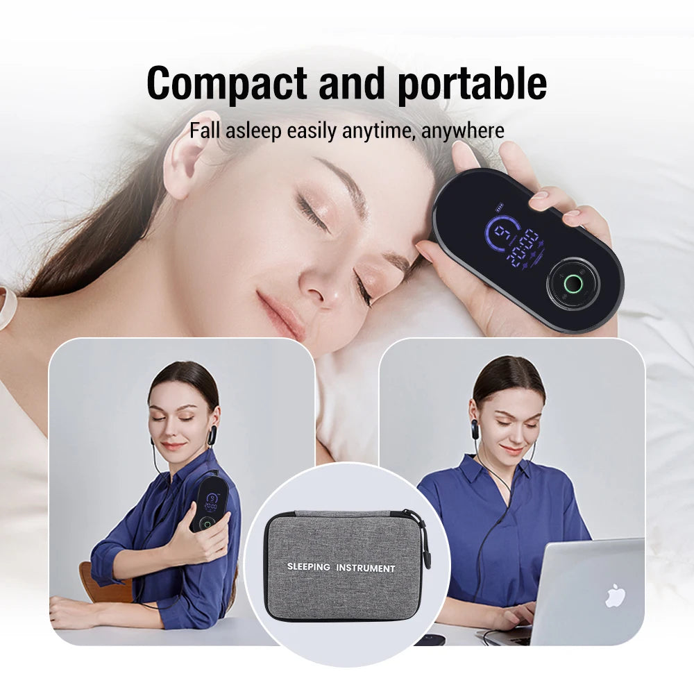 Rechargeable Ear Clip CES Sleep Aid Device for Insomnia and Anxiety Relief with 9 Intensity Levels