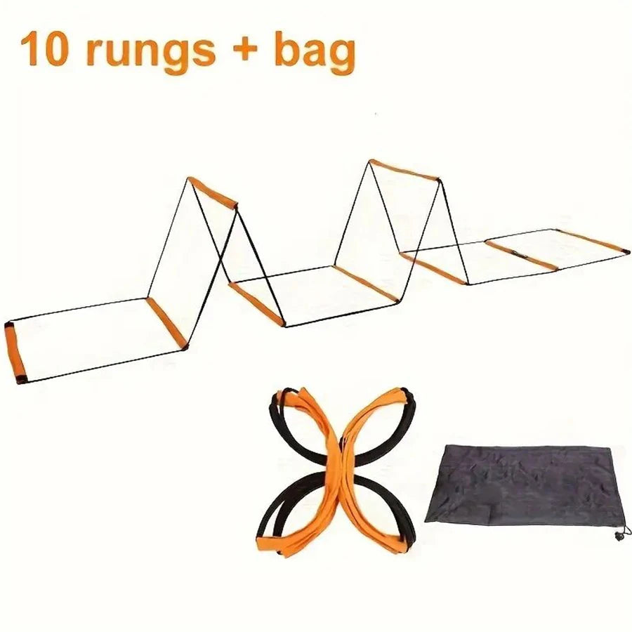 10-Grid Agility Training Ladder – Portable Speed & Footwork Training Equipment