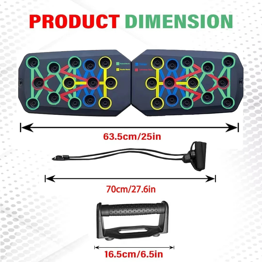 Foldable Push-Up Training Board with Non-Slip Handles