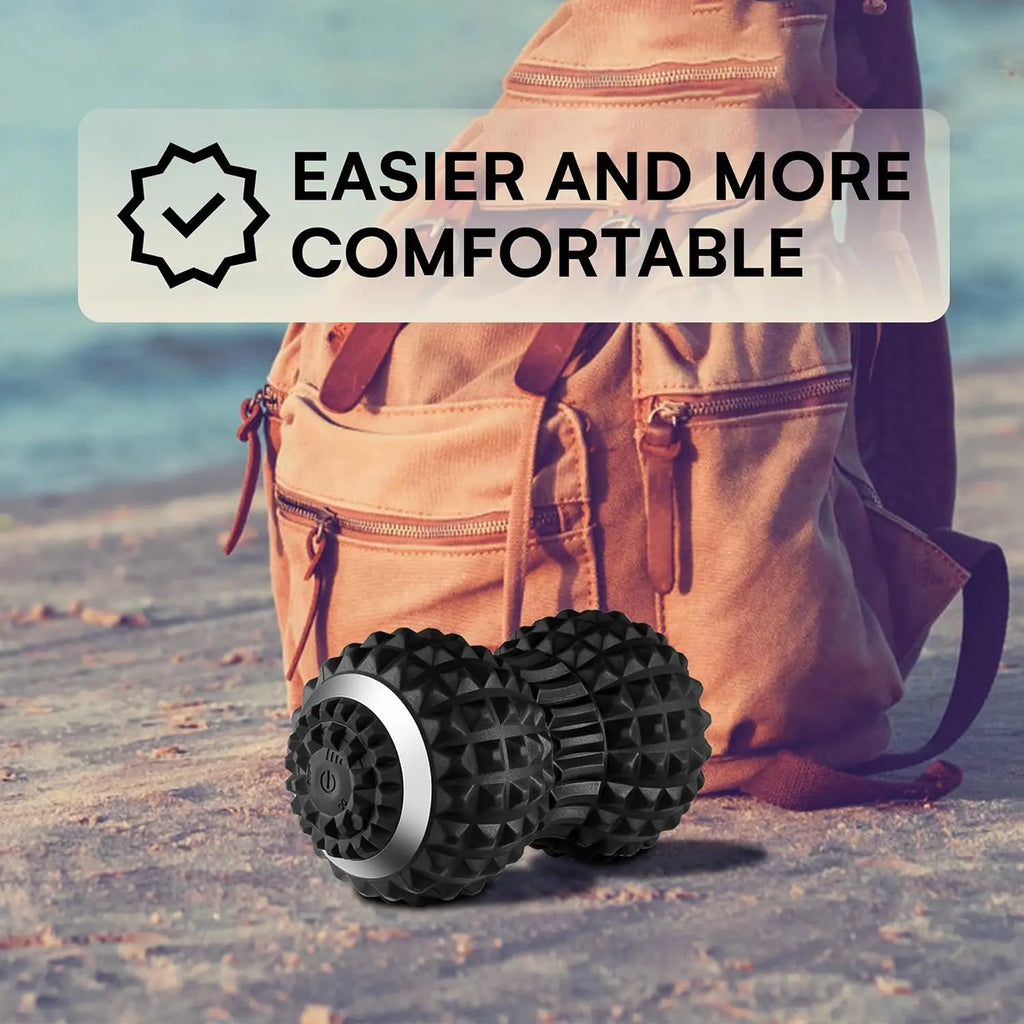 Electric Vibrating Peanut Massage Ball Foam Roller – USB Rechargeable 4-Speed Fitness Massager