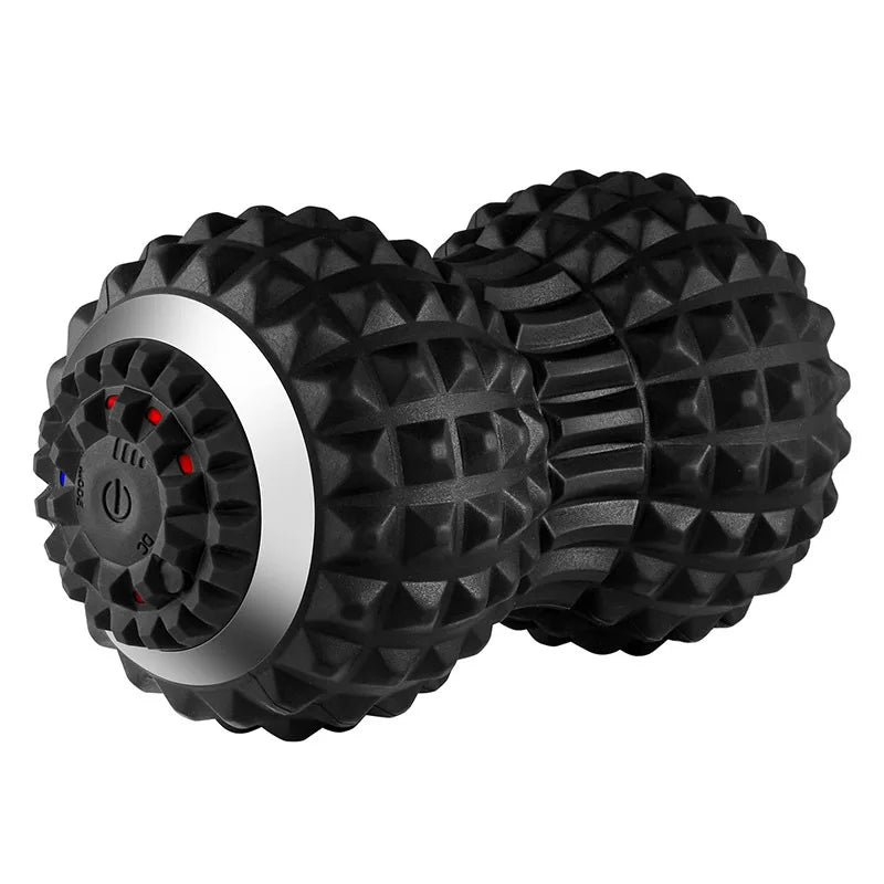 Electric Vibrating Peanut Massage Ball Foam Roller – USB Rechargeable 4-Speed Fitness Massager