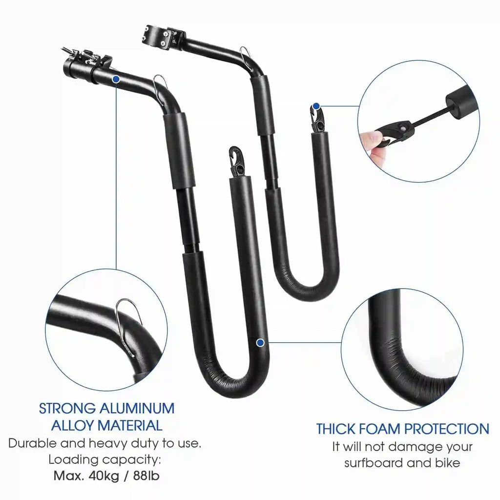 Seat Post Surfboard Rack Aluminum Alloy Longboard Carrier Holder
