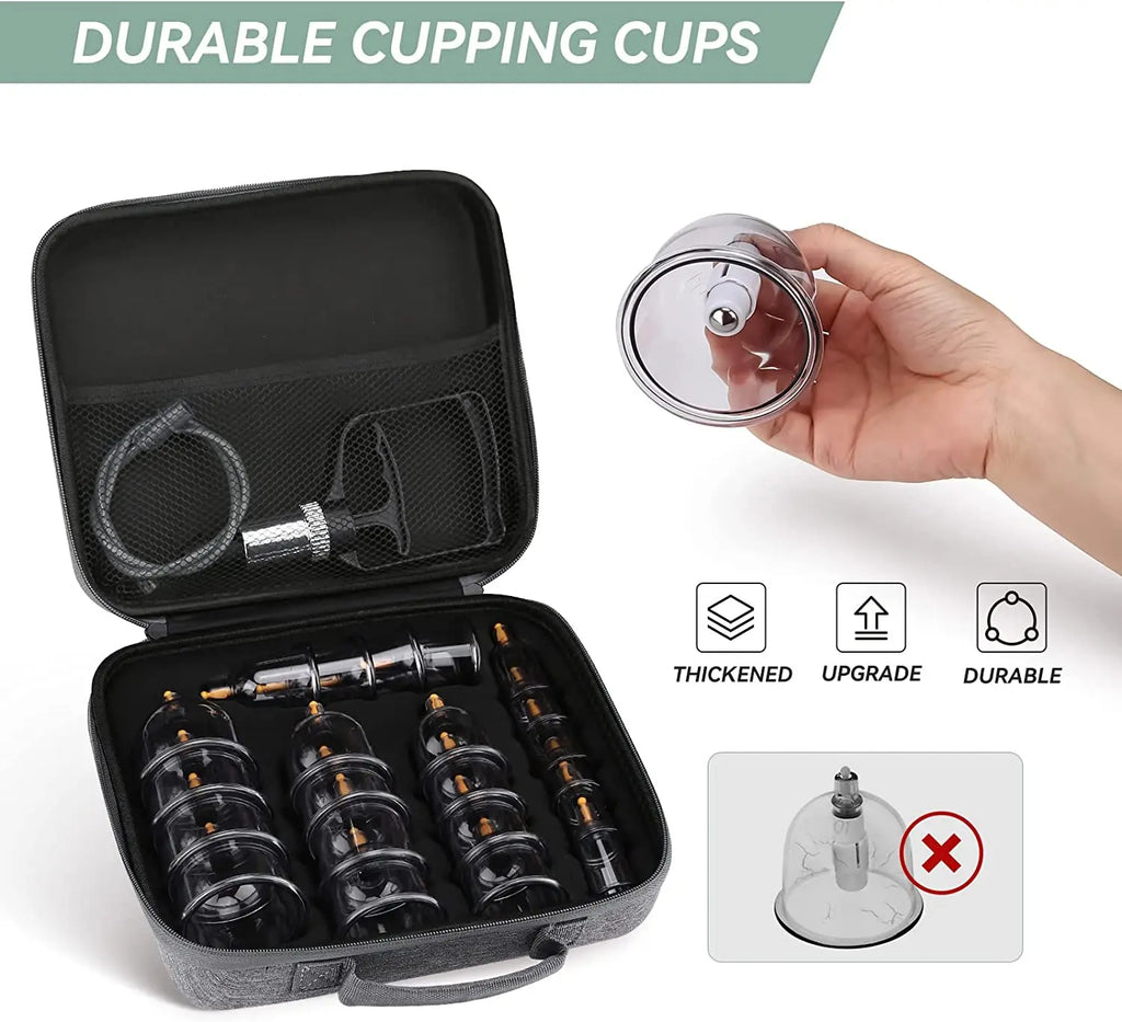 Manual Silicone Cupping Massage Set – Body Suction Cups for Relaxation
