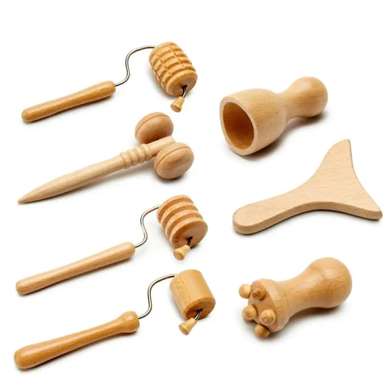 Wooden Facial Massage Roller – Manual Face & Skin Care Massage Tool