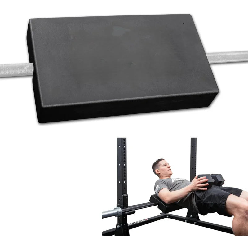 Gym Hip Thrust Pad with Back Support & Pivot Cushion – Pressure Relief Fitness Thrust Bench Alternative