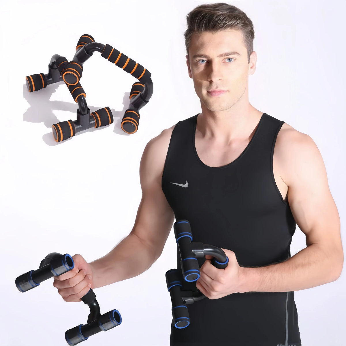 H-Shaped Push Up Bars – Anti-Slip Home Fitness Support Handles