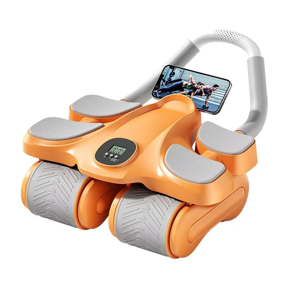 Four-Wheel Ab Roller Manual Core Workout Fitness Wheel for Home Exercise