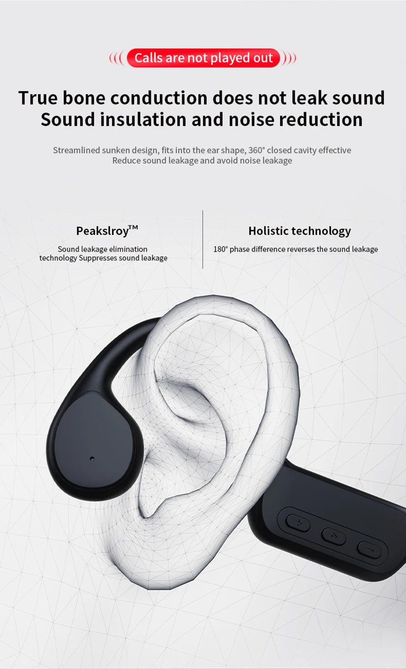 Bone Conduction Wireless Headset – IPX8 Waterproof Bluetooth 5.3 Swimming Headphones with 32GB Storage